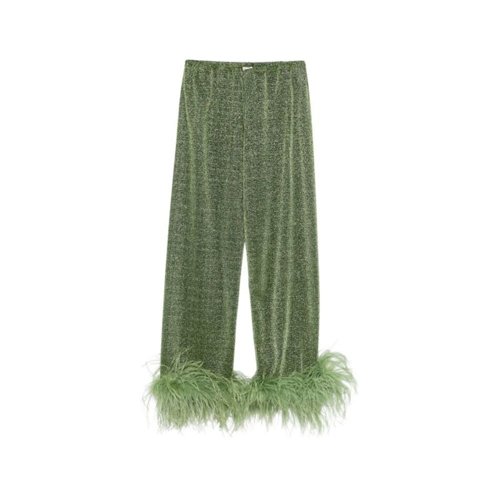 Oséree Green Trousers - Straight Trousers Women